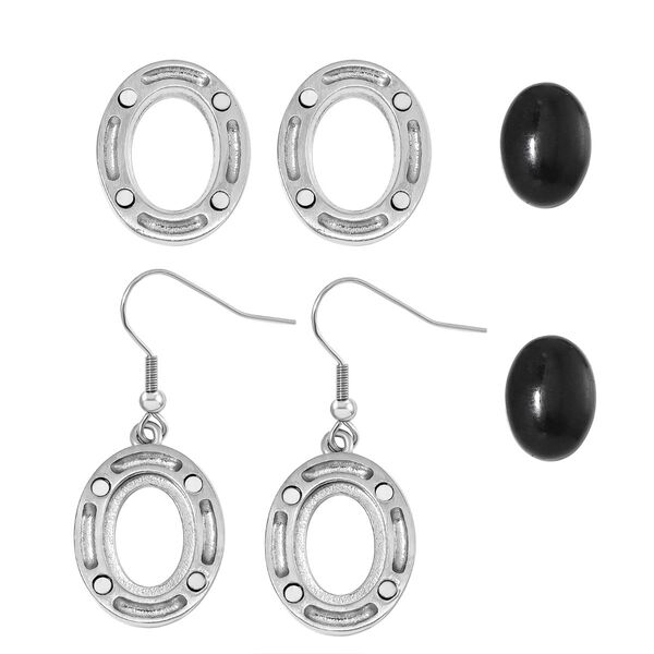 Ohrringe und Ring mit austauschbaren Multi-Edelsteinen image number 14