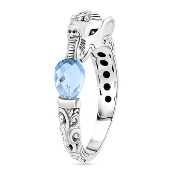 Royal Bali Kollektion - Himmelblauer Topas Ring - 1,70 ct.