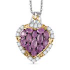 Ilakaka Rosa Saphir (Fissure gefüllt) Schmuckset 925 Silber rhodiniert ca. 4.38 ct