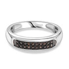 D'Joy Roter Diamant Ring 925 Silber rhodiniert (Größe 17.00) ca. 0,10 ct