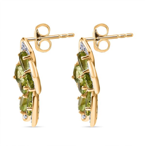 D’Joy Peridot und Zirkon Ohrringe - 5,85 ct. image number 4