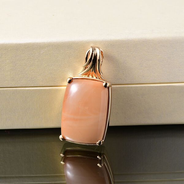 Oregon Karamell Opal Anh&auml;nger Nickelfreies Messing ca. 24,09 ct. image number 2