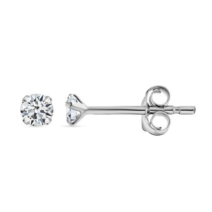 Moissanit Ohrringe 925 Silber rhodiniert ca. 0.25 ct
