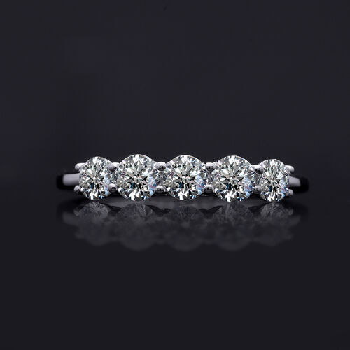 LUXURIANT DIAMOND- SGL zertifizierter VS-EF Labor Diamant Half Eternity Ring in 585 Weißgold - 1 ct. image number 12