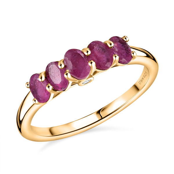 D'Joy AA afrikanischer Rubin und Diamant Ring - 1,38 ct. image number 3