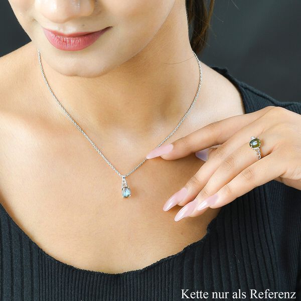 Labradorit Ring und Anh&auml;nger, 925 Silber ca. 2,65 ct image number 3