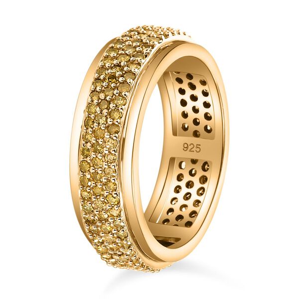 Anti-Stress Spinning Ring mit gelben Diamanten P3, ca. 1,00 ct. image number 7