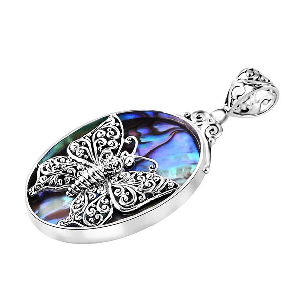 D'Joy Royal Bali - Abalone Muschel Anhänger mit Schmetterlingsmotiv image number 3