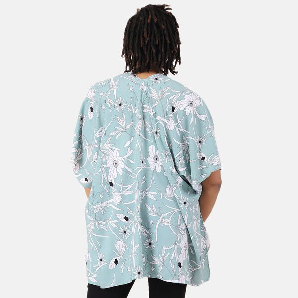 Muster Kimono, Einheitsgr&ouml;&szlig;e Hellgr&uuml;n image number 2