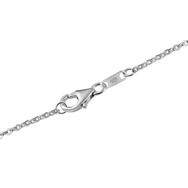 Wei&szlig;er Diamant Anh&auml;nger mit Kette, 925 Silber platiniert image number 6
