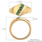 Kagem sambischer Smaragd-Ring, 925 Silber vergoldet  ca. 0,34 ct image number 6