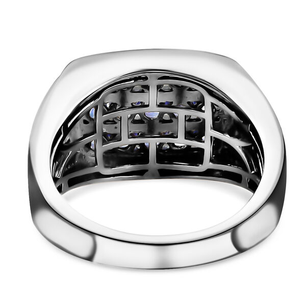 Tansanit-Ring, 925 Silber platiniert  ca. 1,28 ct image number 6