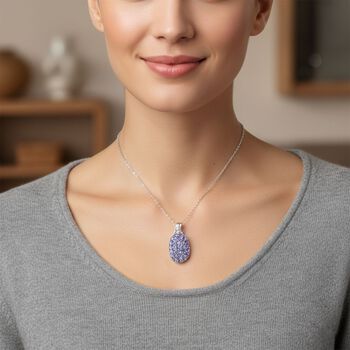 D'Joy Tansanit und Zirkon Ring und Anh&auml;nger mit 50cm Kette