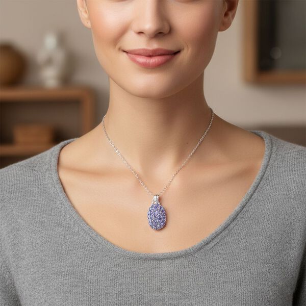 D'Joy Tansanit und Zirkon Ring und Anh&auml;nger mit 50cm Kette image number 3