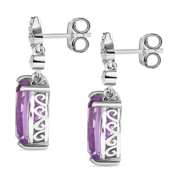 Rose De France Amethyst und Zirkon-Ohrringe - 5,58 ct. image number 5