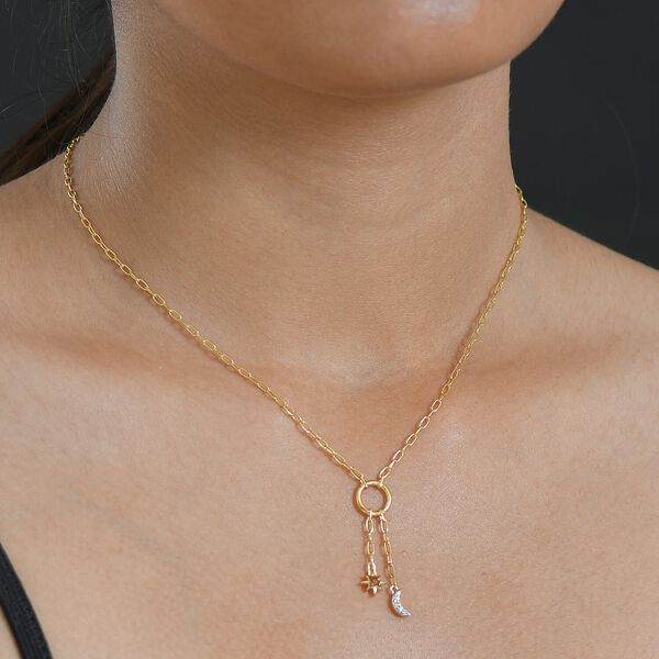 LUXURIANT DIAMOND - Lab Grown Roter Diamant SI, Lab Grown Diamant Halskette ca. 45 cm 925 Silber 750 Gelbgold vermeil ca. 0,11 ct. image number 2
