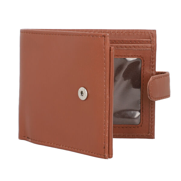 Geldb&ouml;rse aus echtem Leder mit RFID Schutz, Druckknopf image number 4