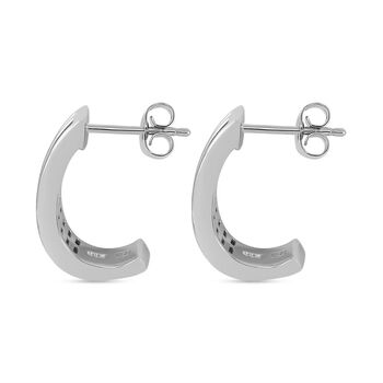 LUSTRO STELLA - Wei&szlig;er Zirkonia Ohrringe 925 Silber rhodiniert