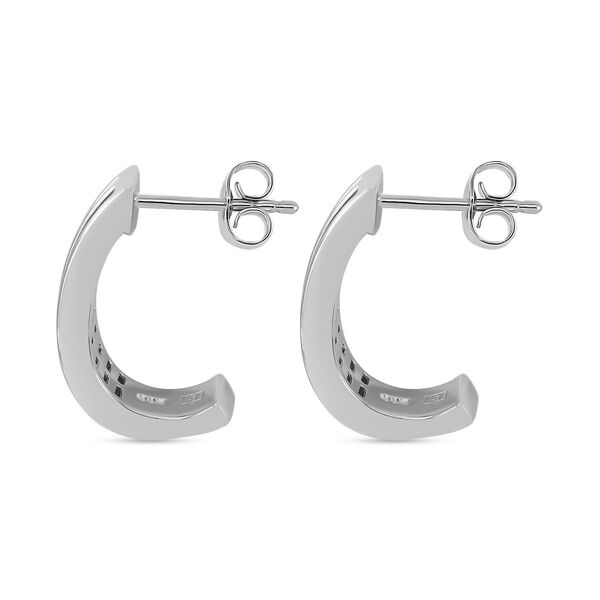 LUSTRO STELLA - Weißer Zirkonia Ohrringe 925 Silber rhodiniert image number 3