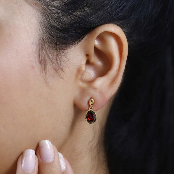 Rote Granat-Ohrringe - 2,92 ct. image number 3