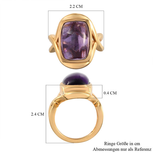 Afrikanischer Amethyst Ring, 925 Silber Gelbgold Vermeil  ca. 3,00 ct image number 7