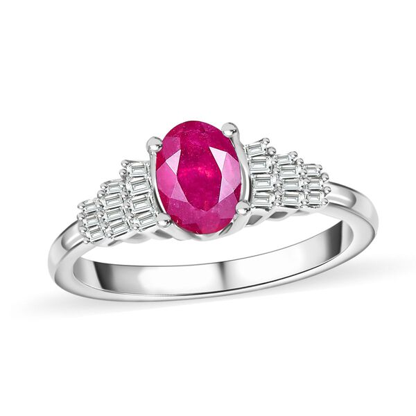 Afrikanischer Rubin und Diamant-Ring - 1,32 ct. image number 4