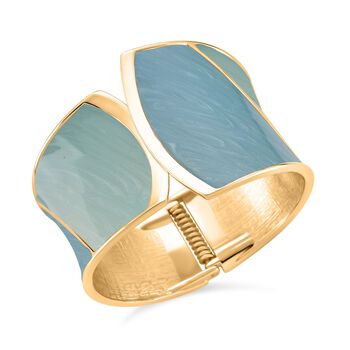 Emaille-Armreif im Colorblock-Design, 17cm, Blau