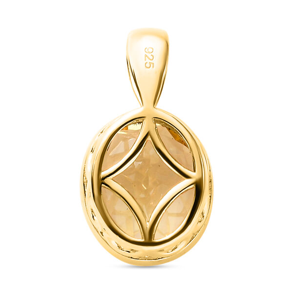 Ouro Verde-Quarz Anh&auml;nger, 925 Silber vergoldet ca. 3,23 ct image number 5