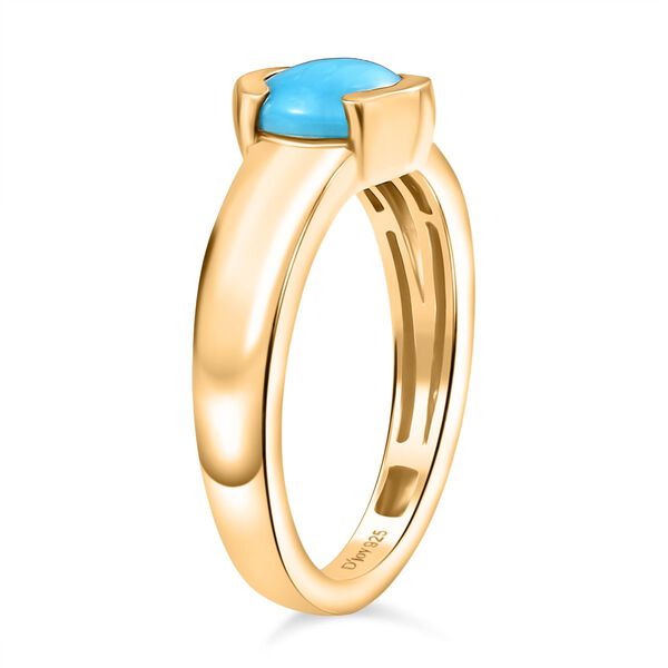 D'Joy AA Sleeping Beauty T&uuml;rkis Ring 925 Silber 750 Gelb Vergoldet (Gr&ouml;&szlig;e 16.00) ca. 1,27 ct image number 5