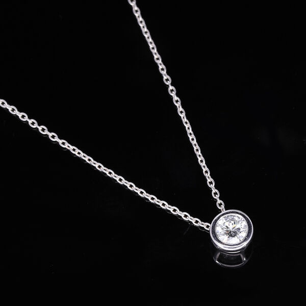 LUXURIANT SGL zertifizierter VS-EF Labor Diamant Anhänger mit 50cm Kette in 950 Platin - 1 ct. image number 1