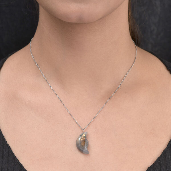 Feuer-Labradorit-Anh&auml;nger, 925 Silber ca. 16,47 ct image number 3