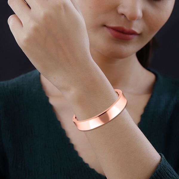 Roséfarbener Klassik Armreif, ca. 18.5 cm, ca. 49,00g image number 2