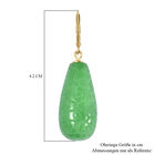 Gefärbte grüne Jade Ohrhänger 925 silber vergoldet ca. 57,48 ct  image number 4