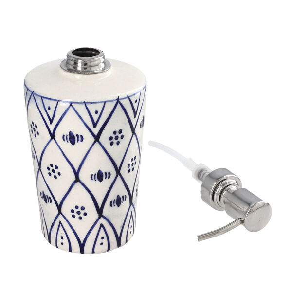 3er-Set Keramik-Zubeh&ouml;r f&uuml;r Badezimmer, Blau und Wei&szlig; image number 6