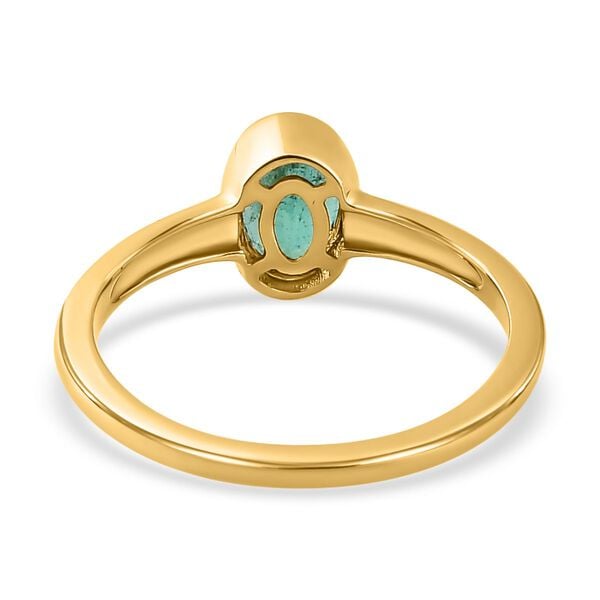 AAA Kagem sambischer Smaragd-Solitär-Ring in 585 Gold, 0,77 ct. image number 6