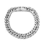 Panzerarmband, Hochglanzpoliert, Reiner Edelstahl, Silberfarben, ca. 21 cm ca. 43,00g