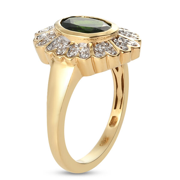 Nat&uuml;rlicher Chromdiopsid und Zirkon-Ring - 1,53 ct. image number 5