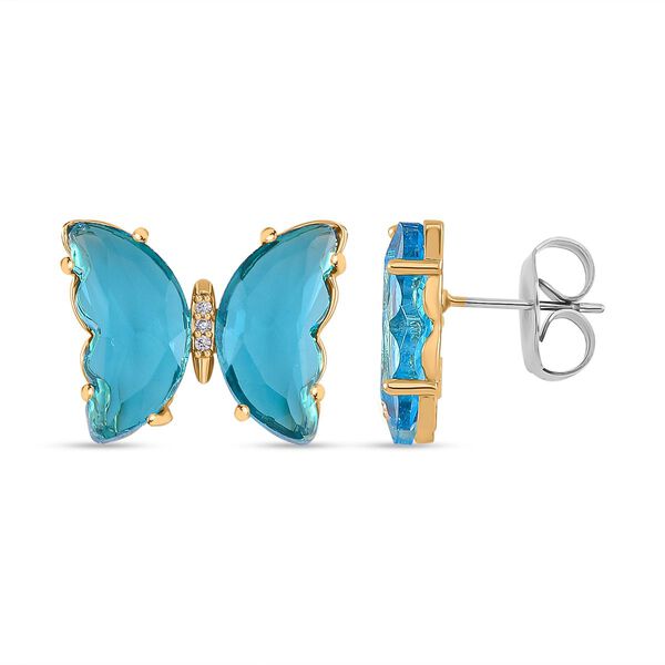 Blaues Kristall und weißes Zirkonia-Schmuckset image number 7