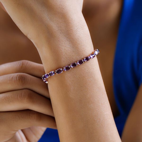 AA Rose De France Amethyst Armband, 19 cm - 16,32 ct. image number 3
