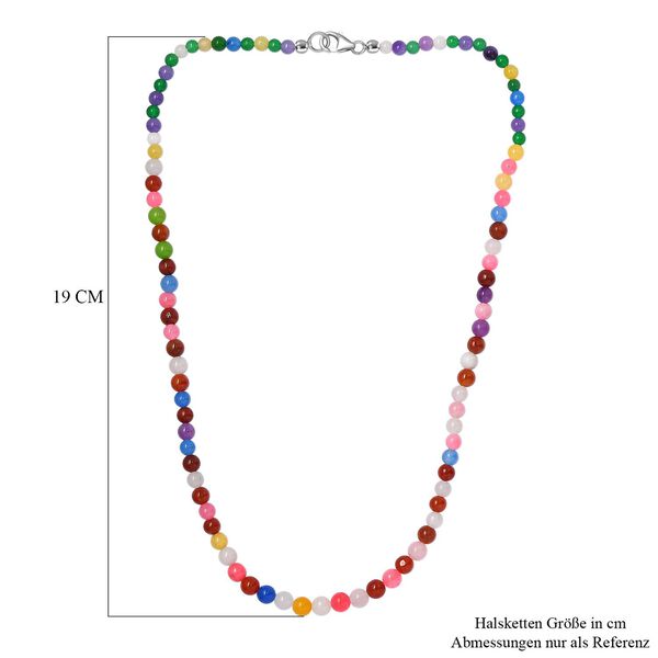 Jade Halskette ca. 50 cm Edelstahl rhodiniert ca. 119.40 ct image number 6