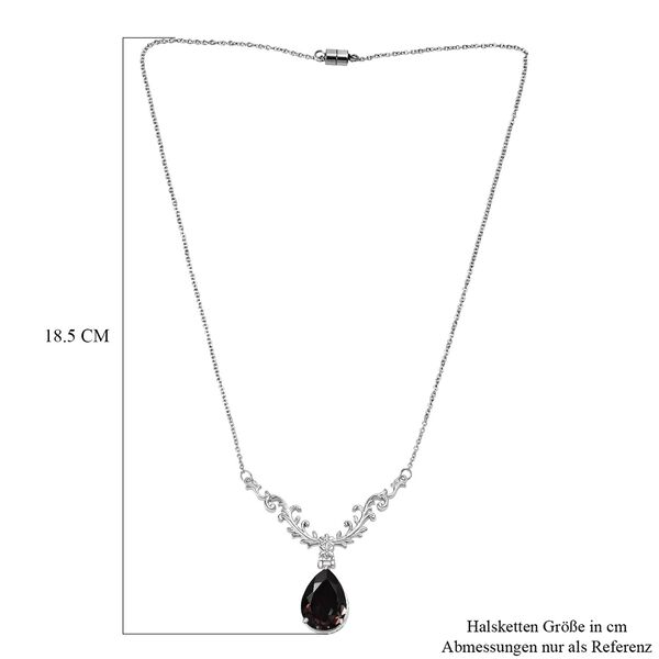 Farbwechsel-Alexandrit-Quarz-Triplette Halskette ca. 45 cm Edelstahl ca. 11.22 ct image number 5