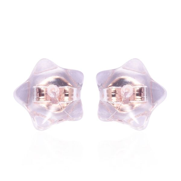 9 Paar Ohrstopper Set Stern, 925 Silber Kern mit Silikon, rhodiniert vergoldet ros&eacute;vergoldet image number 3