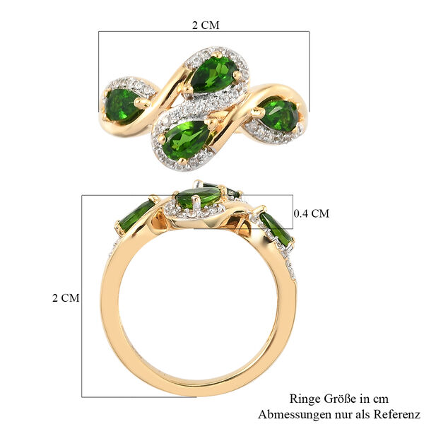 Nat&uuml;rlicher Chromdiopsid und Zirkon-Ring - 1,19 ct. image number 7