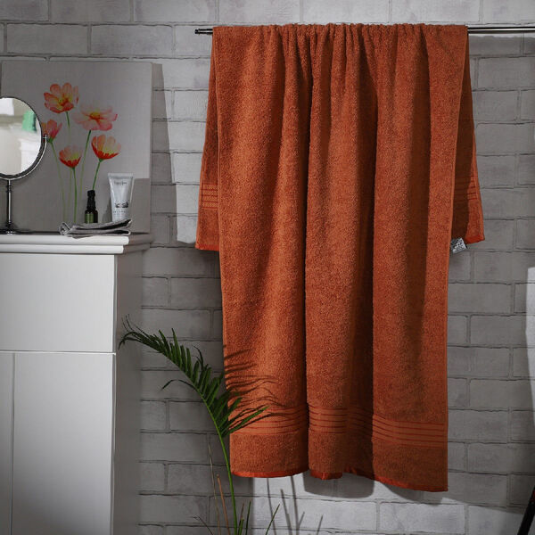 100% &Auml;gyptische Baumwolle XXL Badetuch, Gr&ouml;&szlig;e 90x165 cm, Kupferfarbe image number 3