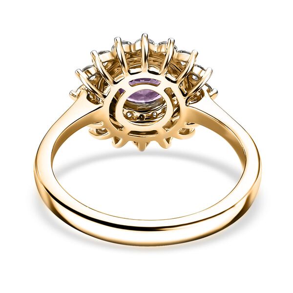 LUXORO zertifiziert und gepr&uuml;ft AAA rosa Saphir und Diamant Ring in 585 Gold - 1,82 ct. image number 4