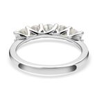 Moissanit-Ring, 925 Silber Platin  ca. 1,05 ct image number 5