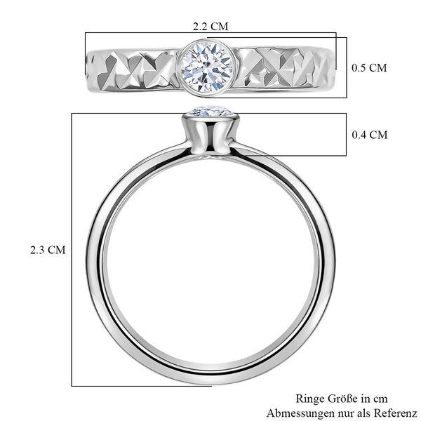 LUXURIANT SI-GH Labor Diamant Ring, 925 Silber rhodiniert - 0,25 ct. image number 7