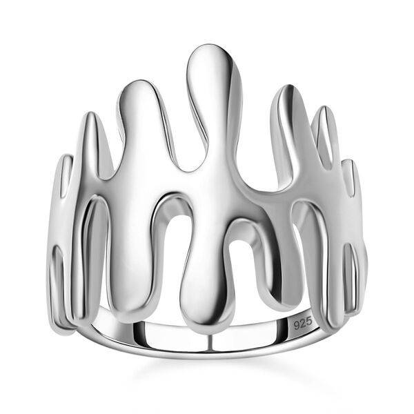 Lucy Q Splash Kollektion- Platinierter Silberring image number 3