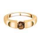 AA Natürlicher goldener Tansanit Ring, 925 Silber Gelbgold Vermeil (Größe 20.00) ca. 0.50 ct
