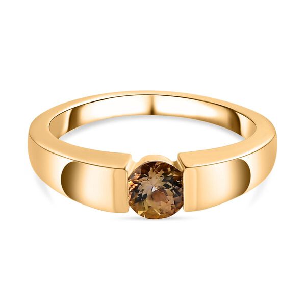 AA nat&uuml;rlicher, goldener Tansanit-Ring - 0,50 ct.